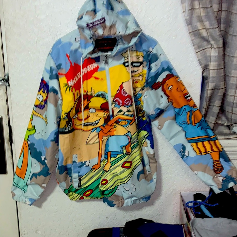Members Only Rocket Power 1/4 Zip Windbreaker Jacket Nick. Coat Mens Sz L